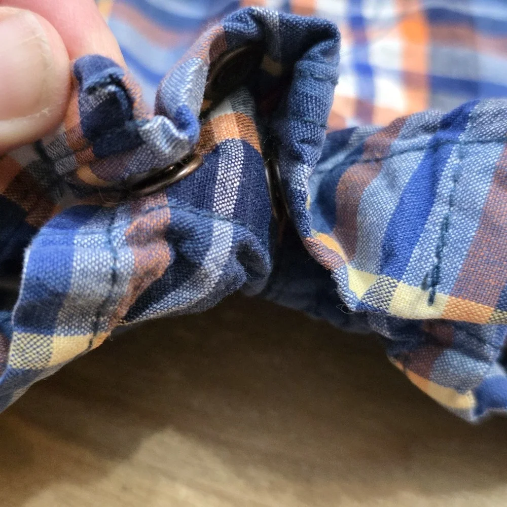 OshKosh Overalls Baby 9‎ mos B'gosh plaid Shorts Outfit TOTE 5
